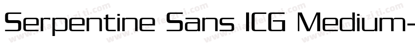 Serpentine Sans ICG Medium字体转换